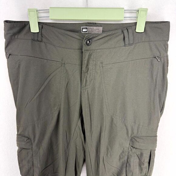 REI Embroidered Outdoor Pants Gray Color Ladies‎ Size 8 - Picture 5 of 13